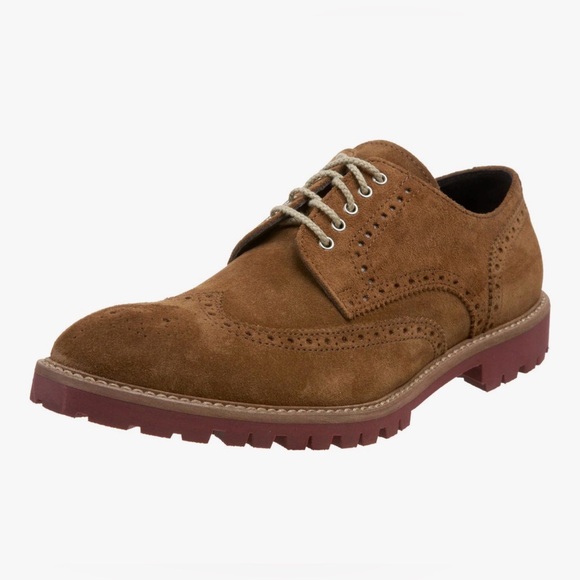 To Boot New York Men's Forrest Suede Wingtip Size tan color 10.5